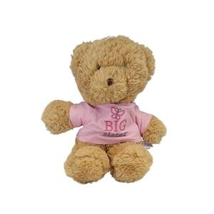Ebba Big Sister Teddy Bear Plush Pink Shirt Stuffed Animal Toy
